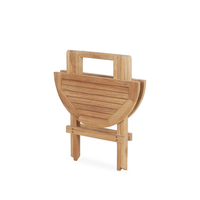 Table d'appoint ronde pliante moderne en bois massif d'acacia, pour l'extérieur, la chambre et le salon, meuble de fin de gamme du Vietnam, durable et imperméable