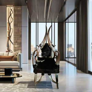 Silla Cómoda Silla de Cuerno de Buey Designable y Antic Strong Natural Pulido Vaca Cuerno de Buey Silla India - Product Image 1