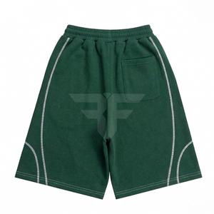 Fabricant de shorts en coton sur mesure, shorts décontractés à coutures contrastées pour hommes, shorts de haute qualité - Product Image 1
