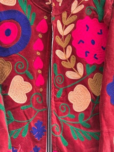 Veste Bohème Suzani Broderie Florale Manteau Court Hiver Chaud Style Hippie pour Femme Vente en Gros Direct Usine - Product Image 2