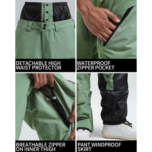 Pantalones de esquí y snowboard para hombre al por mayor, nuevo diseño, cortavientos, holgados, con cintura elástica, cierre de cremallera y técnicas de estampado. - Product Image 6