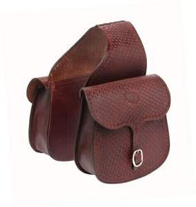 Sacoche en cuir pour selle de cheval western et moto, faite à la main, sculptée à la main, 100% cuir de buffle, couleur et logo personnalisables, SS - Product Image 4