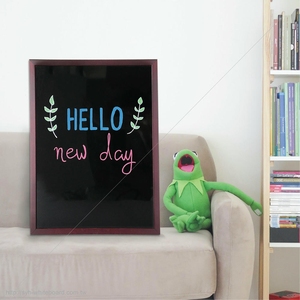 Tableau noir à finition miroir avec cadre en bois pour les menus de café, les enseignes et les messages - Product Image 6