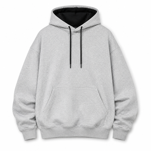 Nouveauté 2024 Sweat à capuche en coton de haute qualité personnalisé, taille plus, couleur unie, sweat à capuche thermique sportif pour homme - Product Image 1