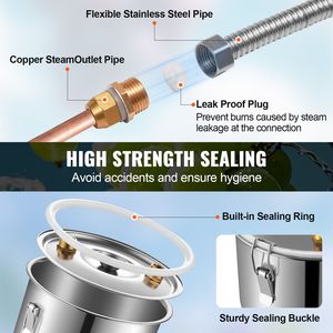 Distillatore Elettrico in Acciaio Inox da 5 Galloni/19 L con Doppio Condensatore e Serpentina in Rame a Raffreddamento Rapido - Product Image 6