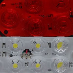 Set di 4 Luci Posteriori Ovali LED da 6 Pollici per Rimorchi e Camion, 10 LED, 12V, con Luce di Stop e 2 Coperture Rosse e 2 Bianche - Product Image 4