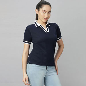 T-shirt personnalisé pour femme, décontracté, respirant, séchage rapide, écologique, en tissu polyester de haute qualité, idéal pour le golf, OEM - Product Image 3