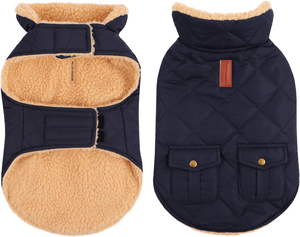 Simple Classic Vintage Cute Designer Apparel <b>Dogs</b> Winter Coats Reinforced Stitched Sleeveless <b>Button</b> Closure Winter Jackets - Product Image 4