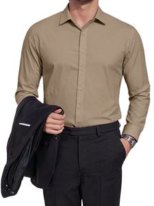 Chemises habillées pour hommes à manches longues en gros, 100% coton, tailles grandes, chemises classiques pour hommes, formelles - Product Image 6