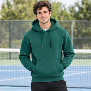 Sweat-shirt à capuche pour homme avec poche kangourou, coupe classique, en mélange de coton, avec personnalisation de marque pour les acheteurs de vêtements décontractés - Product Image 2