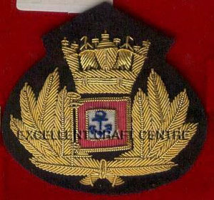 Custom Embroidered Shield Badge With Anchor And Laurel Wreath <b>Sew</b>-On Fabric Patch For Uniform Garment - Product Image 5
