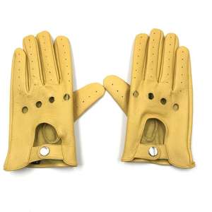 Guantes de Conducción HSI para Hombre, Retro Clásicos, de Piel de Oveja, Transpirables, Perforados, con Pantalla Táctil, para Todas las Estaciones - Product Image 3