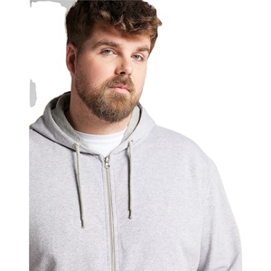 Zipper Up Hoodies 320 GSM poids lourd épais coton polaire hommes vêtements sweat Logo personnalisé à capuche manches longues - Product Image 5