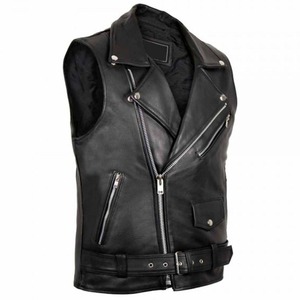 Chaleco de Motocicleta Formal para Hombre, Talla Grande, Sin Mangas, con Calefacción, Bolsillos Delanteros, Transpirable, Colores Personalizados, de Cuero - Product Image 2