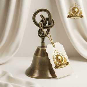 Polished Gold Finish Metal Tabletop <b>Service</b> <b>Bell</b> With Round Ring Handle Wholesale Supplier - Product Image 6