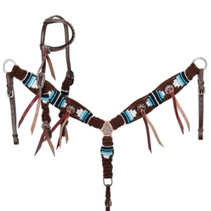 Selle Western en cuir véritable et mohair, têtière et collier de poitrail durables, légers et multifonctionnels pour l'équitation de qualité supérieure - Product Image 4