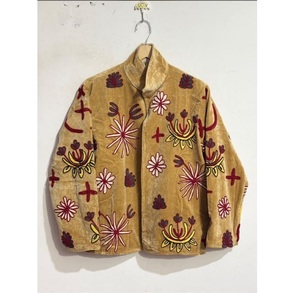 <b>Women</b> <b>Velvet</b> Suzani <b>Jacket</b> Bohemian Embroidered Floral Details Handmade Ethnic Fashion Statement Layering Wear Reversible - Product Image 1