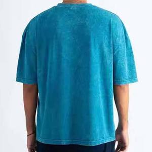 เสื้อยืดผู้ชายทรงหลวมพิมพ์ลายดิจิตอลโลโก้แบบกำหนดเอง ผ้าฝ้ายทอ 100% เป็นมิตรกับสิ่งแวดล้อม ระบายอากาศได้ดี น้ำหนัก 220 กรัม สไตล์ไฮสตรีท - Product Image 2