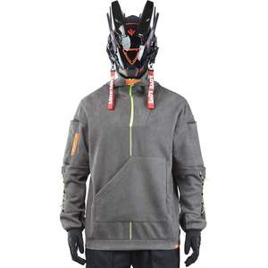 Sudadera con Capucha Unisex Estilo Techwear y Streetwear, Ciberpunk, Funcional, Cuello Alto, Personalizable, Venta al Por Mayor - Product Image 1