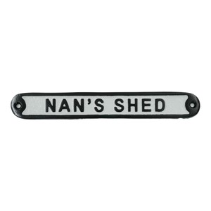 Nan's Shed Cast Iron Plaque Rectangular <b>Rustic</b> Garage Sign Decorative Wall Mount Durable Handmade Custom Metal Signs Cheap Price - Product Image 4