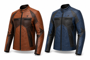 Chaqueta de Motocicleta de Cuero Estampada Totalmente Personalizada |   Adultos |   Vino Tinto, Negro, Marrón, Azul |   Fabricante OEM ODM |   Diseño Premium - Product Image 5