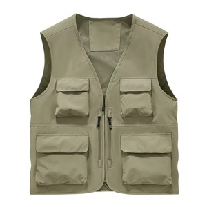 Gilet utilitaire léger multi-poches pour homme, sans manches, pour la pêche en plein air, printemps-automne - Product Image 3