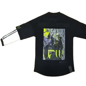 เสื้อยืดลำลองผ้าสแปนเด็กซ์/ ผ้าฝ้ายสำหรับผู้ชายใช้ได้ทุกเพศ160กรัมผ้าถักแขนยาวพิมพ์โลโก้ตามสั่งเป็นมิตรกับสิ่งแวดล้อม - Product Image 3