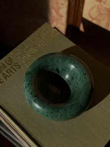 Bandeja Decorativa de Piedra Natural en Forma de Donut, Color Verde Mármol, Decoración de Hogar de Lujo, Moderna, para Cocina y Comedor - Product Image 5