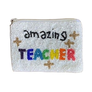 Sac à fermeture éclair miniature pour enseignant, dernier cri, magnifique, élégant, fait à la main, broderie perlée, nouveau design tendance, broderie de pointe - Product Image 1