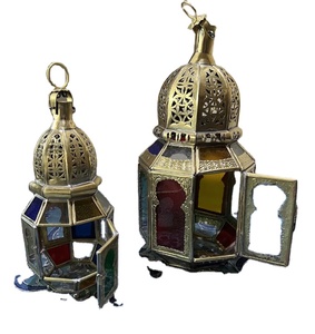 High Quality <b>Brass</b> <b>Lantern</b> Surrounded With Multicolor Glass Handmade Coustmized Moroccan <b>Lantern</b> - Product Image 1