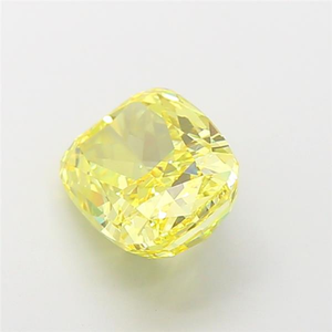 Coqueta piedra preciosa de diamante sintético cultivado en laboratorio, color amarillo intenso, corte excelente, 2.87 quilates, claridad VS1, certificado IGI. - Product Image 3