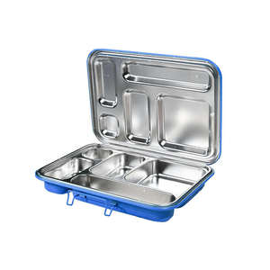 Lonchera Bento de acero inoxidable a prueba de fugas Bold Blossom, con 5 compartimentos, para adultos y niños, lonchera metálica, venta al por mayor en India - Product Image 3