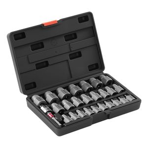 27-Piece Hex Head Multi Spline Easy Bolt Extractor Tool Adapters Solid Storage Case Cr Mo Ste <b>Screw</b> Extractor <b>Set</b> - Product Image 1