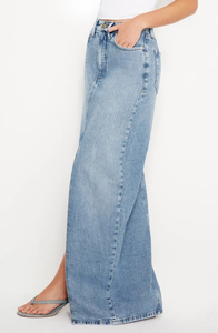 Falda vaquera de mezclilla de algodón 100% lavado, diseño personalizado, larga, con botones, para mujer, de secado rápido, silueta lápiz, ideal para invierno. ¡Gran oferta! - Product Image 2
