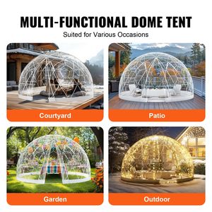 Tenda a Cupola da Giardino 12 FT con Copertura Trasparente in PVC Impermeabile, Versione Migliorata per Applicazioni Alberghiere all'Aperto - Product Image 5