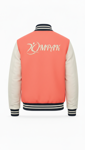 Prendas Exteriores de Moda con Mangas de Cuero Estéticas y Deportivas, Letras de Chenilla, Estilo Americano Sostenible - Product Image 3