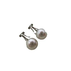 2025 Zhuji Boutique Freshwater Pearl <b>Clip</b>-<b>on</b> <b>Earrings</b> 10-11mm High Plump Seedless Mantou Bead S925 White Fungus Decoration for - Product Image 5