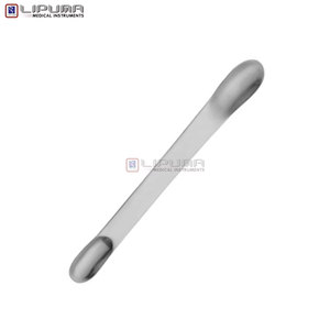 Spatules chirurgicales cérébrales de 18 cm (7 po) en acier inoxydable, à double lame de 7 mm et 9 mm de largeur, instrument médical neurochirurgical de précision - Product Image 4