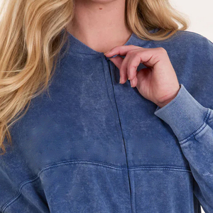 Nouveau survêtement élégant délavé à l'acide pour femme 2026 – Lourd, respirant, à manches longues – Vente en gros - Product Image 5