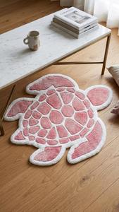 Alfombra Moderna Antideslizante de Lana Tufted a Mano, Forma Regular, Color Rosa Premium, con Patrón Geométrico, Suave y Afelpada, para Decoración - Product Image 4