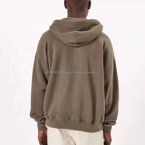 Sweats à capuche personnalisés pour hommes en gros Logo personnalisé impression et broderie coton grand poids Style décontracté fermeture éclair de haute qualité - Product Image 3