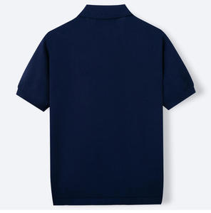 Polo de Punto con Cuello Solapa a Rayas, Nuevo para Verano, Manga Corta, Estilo Casual de Negocios - Product Image 5