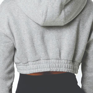 Women <b>Cropped</b> <b>Zip</b> Hoodie Wholesale Custom Pullover Sweatshirt OEM Clothing Manufacturer Wholesale Womens <b>Cropped</b> <b>Zip</b> <b>Up</b> Hoodies - Product Image 4