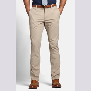Pantalones chinos cómodos de corte ajustado para hombre, diseño con bolsillos laterales, pantalones de trabajo funcionales, hechos en Bangladesh, calidad OEM personalizada BD - Product Image 4