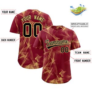 Manufacture Wholesale Custom Uniform 100% <b>Polyester</b> Heat-Transfer Printed Quick Dry Unisex Short Sleeve <b>T</b> <b>Shirts</b> Baseball Jersey - Product Image 3
