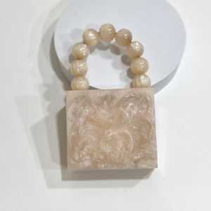 Hand Crafted Eco-Friendly Indian Luxury Acrylic Resin Mini Clutch Beaded Strap Evening <b>Wristlet</b> MODEL - Product Image 4