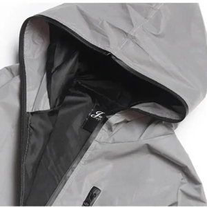 Chaqueta Reflectante Completa para Hombre, Chaquetas Reflectantes de Advertencia Nocturna con Bolsillo en el Pecho, Chaqueta con Capucha para Primavera/Otoño, Gruesa y Elegante - Product Image 5