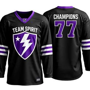 Servicio OEM Personalizado, Camisetas de Hockey sobre Hielo, Uniforme de Hockey sobre Hielo Canadiense para Hombre, 100% Poliéster, Absorbe la Humedad - Product Image 1