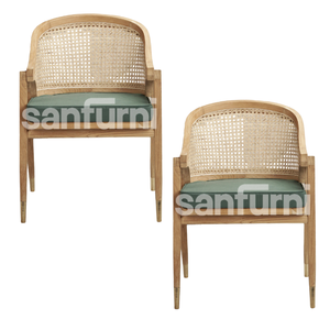 เก้าอี้สวนไม้สักมะฮอกกานีสุดสบาย เก้าอี้รับประทานอาหารไม้เนื้อแข็ง สีธรรมชาติ สไตล์โบราณ เฟอร์นิเจอร์ตกแต่งบ้าน - Product Image 6