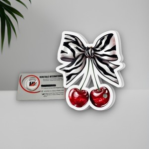 Herramienta de Belleza para Extensión de Pestañas, Placa Magnética Acrílica con Patrón de Cereza y Cebra, Marca Privada, Ecológica y Reutilizable - Product Image 5